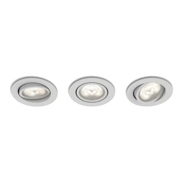 Philips 50113/87/P0 - SET 3x LED dimmbare Einbaubeleuchtung CASEMENT LED/4,5W/230V