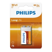 Philips 6F22L1B/10 - Zinkchlorid-Batterie 6F22 LONGLIFE 9V 150mAh
