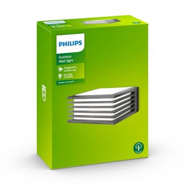 Philips - Außenwandleuchte 1xE27/15W/230V IP44 anthrazit
