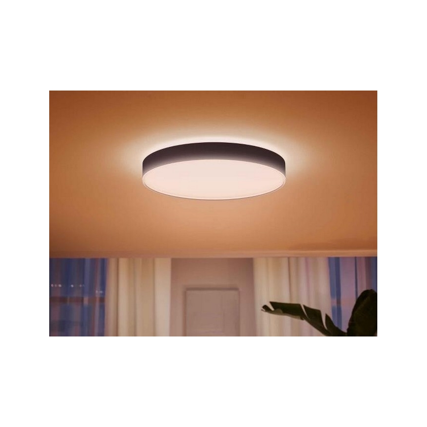 Philips - Dimmbare LED-Deckenleuchte Hue LED/48W/230V 2200-6500K d 551 mm schwarz + Fernbedienung