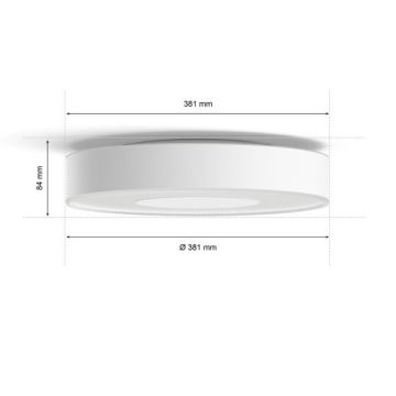 Philips - Dimmbare LED-RGB-Deckenleuchte Hue INFUSE LED/33,5W/230V 2000-6500K d. 381 mm weiß
