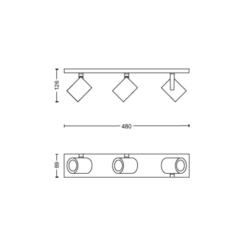 Philips - Dimmbarer LED-RGBW-Strahler Hue ARGENTA 3xGU10/4,2W/230V 2000-6500K