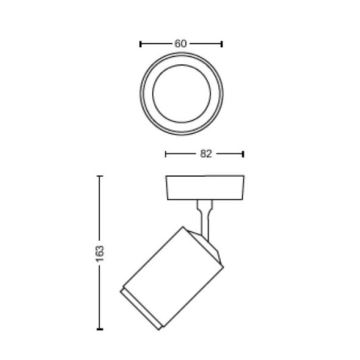 Philips - Dimmbarer LED-RGBW-Strahler Hue FUGATO 1xGU10/4,2W/230V 2000-6500K schwarz