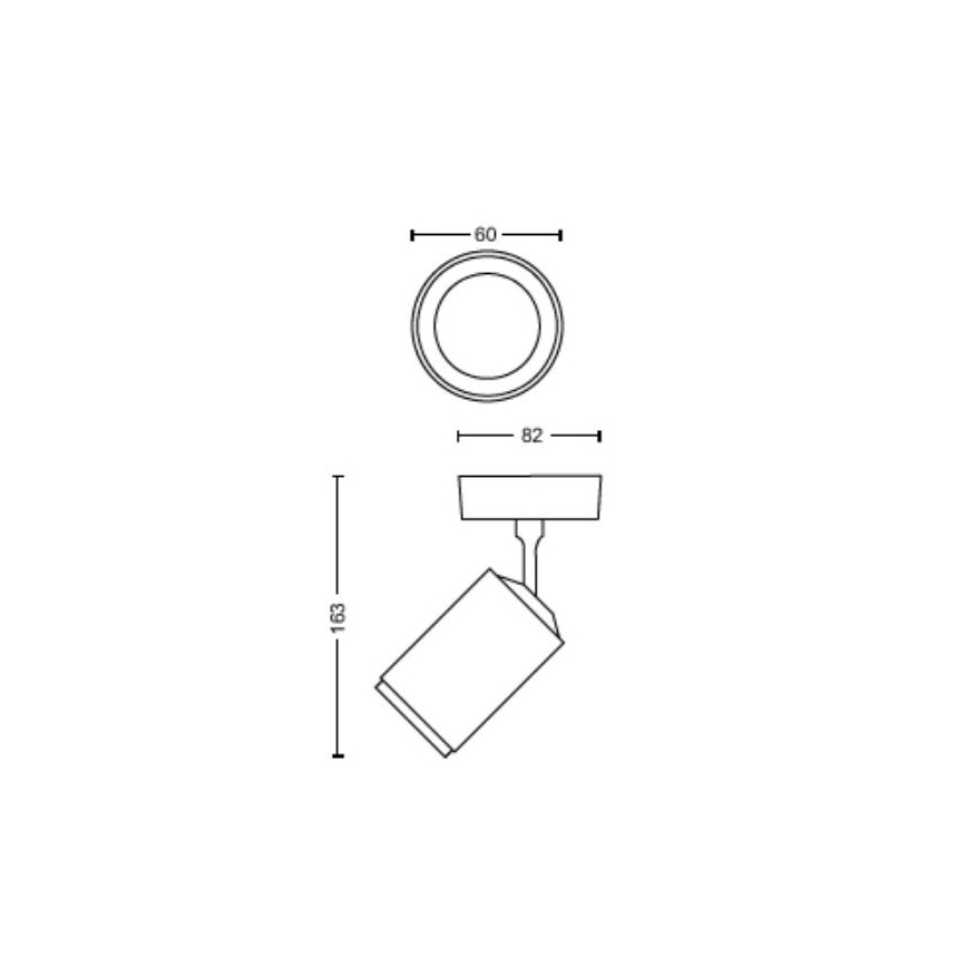 Philips - Dimmbarer LED-RGBW-Strahler Hue FUGATO 1xGU10/4,2W/230V 2000-6500K schwarz