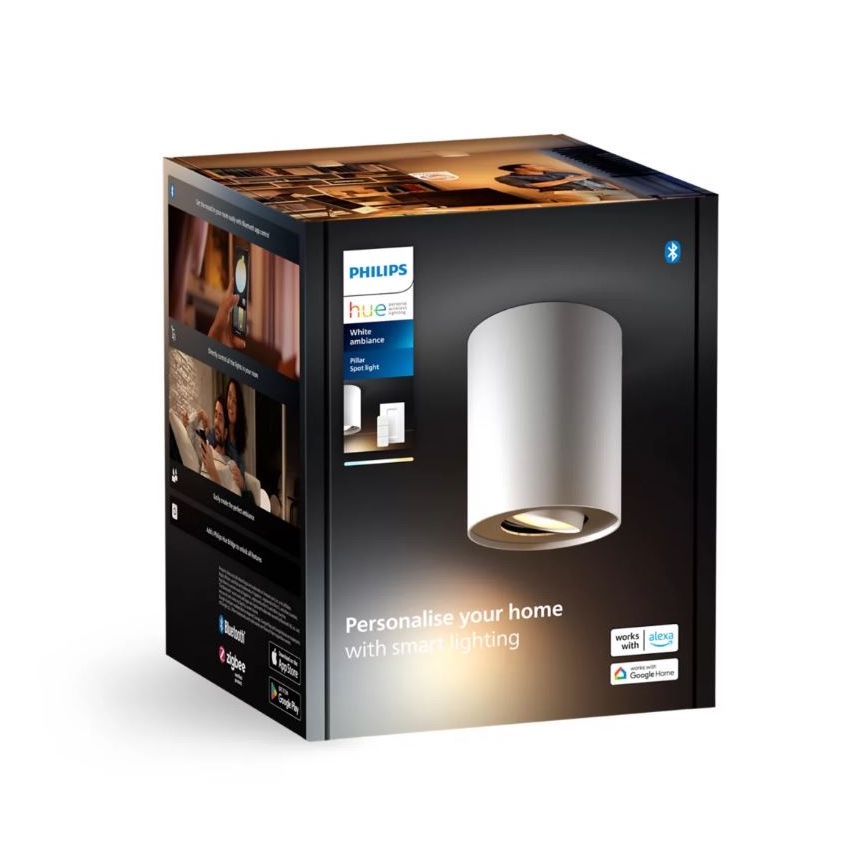 Philips - Dimmbarer LED-Strahler Hue PILLAR 1xGU10/4,2W/230V 2200-6500K + Fernbedienung weiß