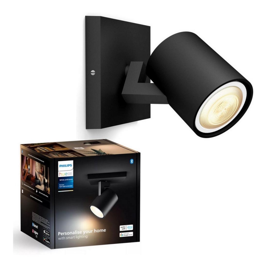 Philips - Dimmbarer LED-Strahler Hue RUNNER 1xGU10/4,2W/230V 2200-6500K schwarz