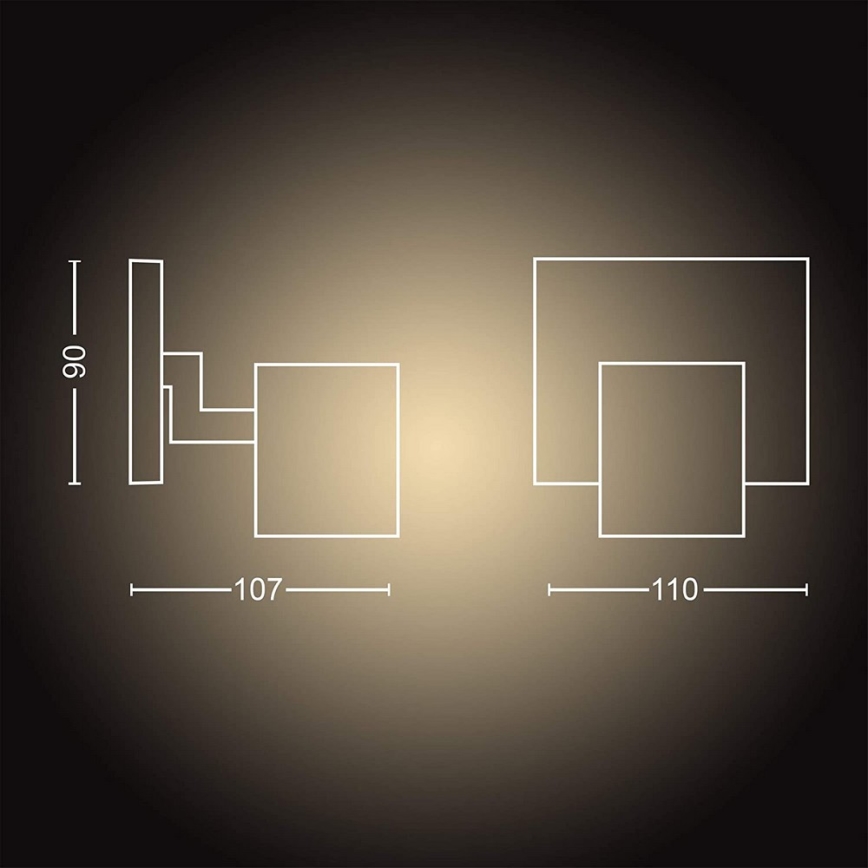 Philips - Dimmbarer LED-Strahler Hue RUNNER 1xGU10/4,2W/230V 2200-6500K + Fernbedienung schwarz