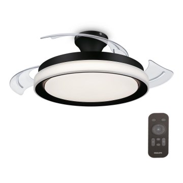 Philips - LED-Deckenleuchte mit Ventilator BLISS LED/35W/230V 5500/4000/2700K schwarz + Fernbedienung