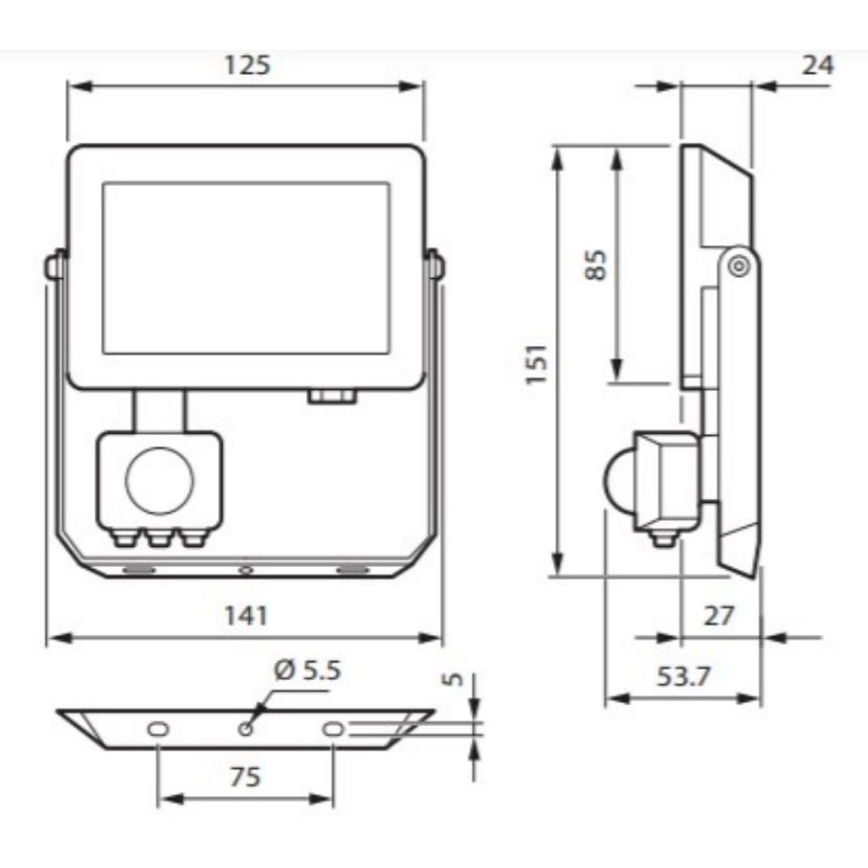 Philips - LED-Strahler mit Sensor DECOFLOOD LED/20W/230V IP65