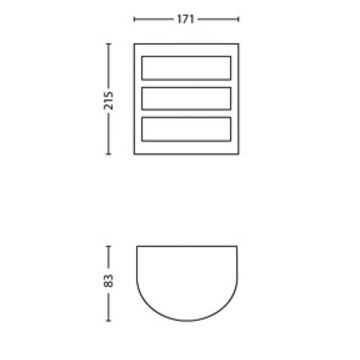 Philips - LED-Wandleuchte für den Außenbereich PYTHON LED/3,8W/230V IP44