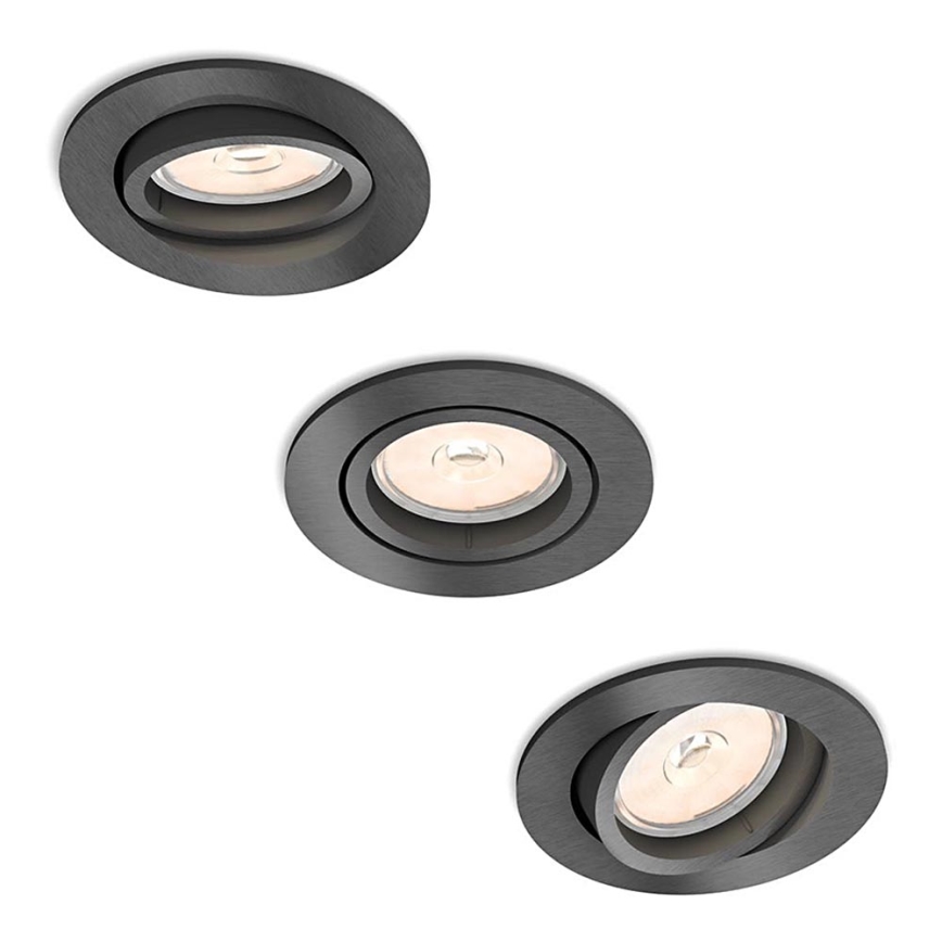 Philips - SET 3x Einbauleuchte 1xGU10/5,5W/230V