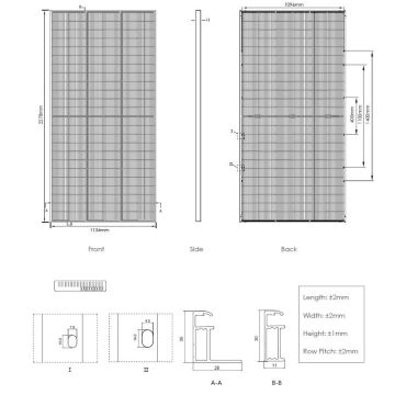 Photovoltaik-Solarpanel JINKO 575Wp IP68 Halbzellen bifazial