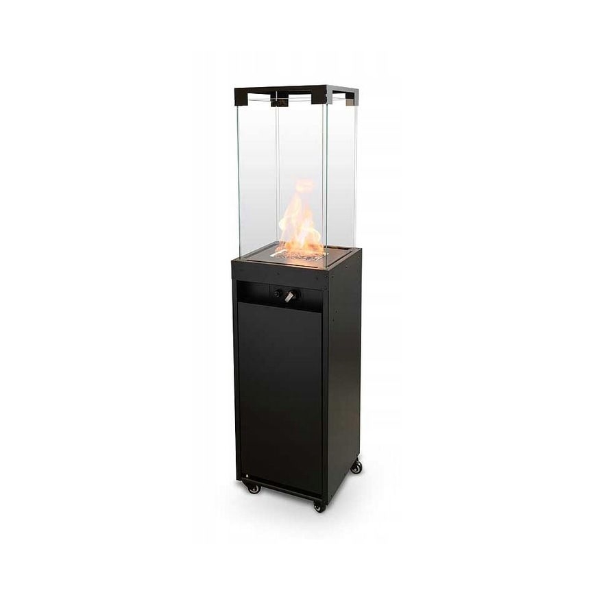 Planika - Outdoor-Gas-Kamin 149,5x36 cm 8kW schwarz + Schutzabdeckung