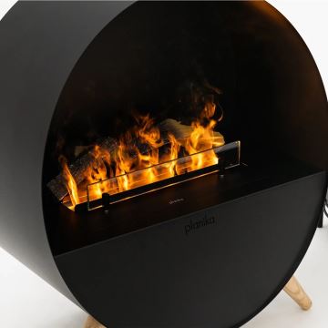 Planika - Wasserdampf-Kamin mit Fernbedienung 72,9x65,3 cm 125W/230V schwarz