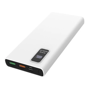 Power Bank mit LED Anzeige Power Delivery 10000 mAh 3,7V weiß