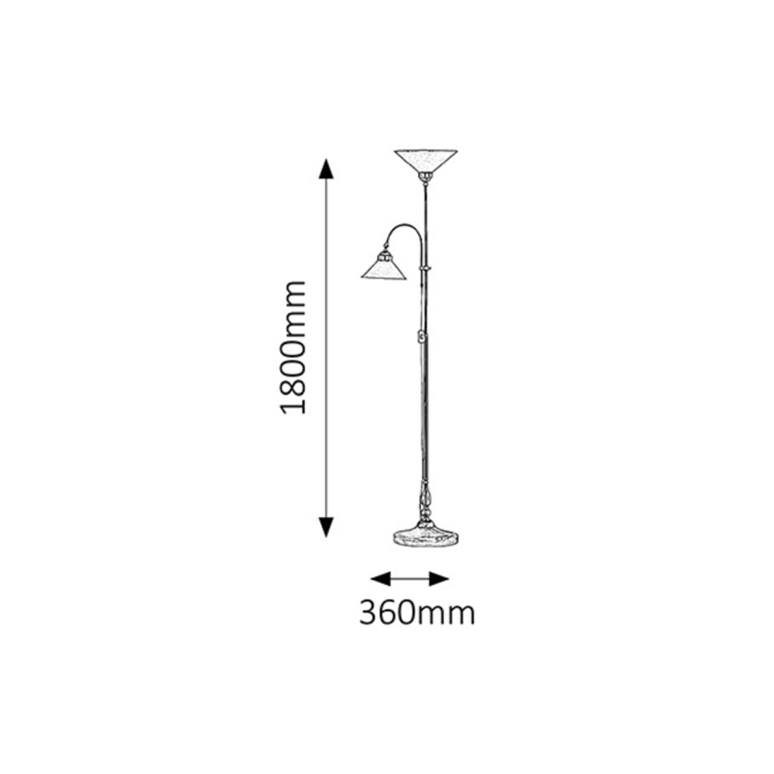 Rabalux 2708 - Stehlampe MARIAN 2xE27/60W/230V