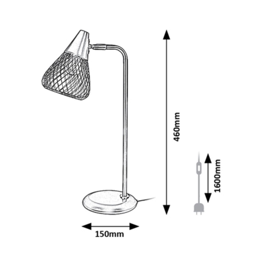 Rabalux - Tischlampe 1xE14/25W/230V grau