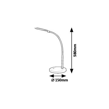 Rabalux 5429 - LED Touch-Dimm-Tischleuchte TIMOTHY LED/7,5W/230V