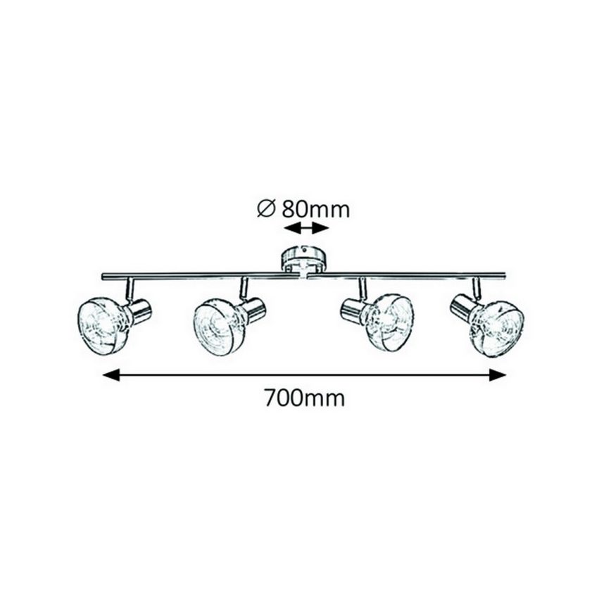 Rabalux 5550 - Spotlight HOLLY 4xE14/40W/230V gold