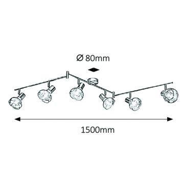 Rabalux 5553 - Spotlight HOLLY 6xE14/40W/230V gold