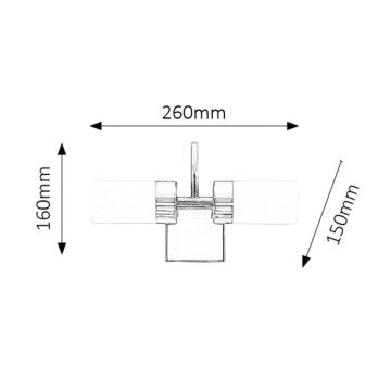 Rabalux - LED-Badezimmer-Spiegelbeleuchtung 2xLED/4W/230V  IP44