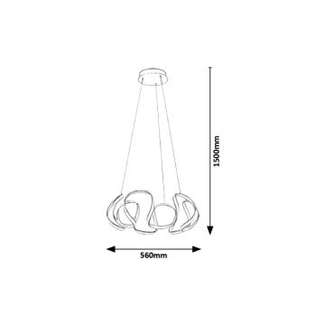 Rabalux 5770 - LED-Kronleuchter an Schnur PALMIRA LED/38W/230V