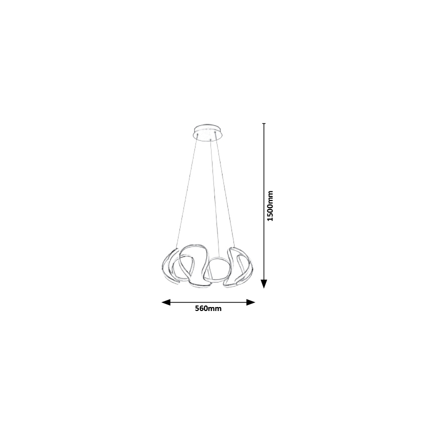 Rabalux 5770 - LED-Kronleuchter an Schnur PALMIRA LED/38W/230V