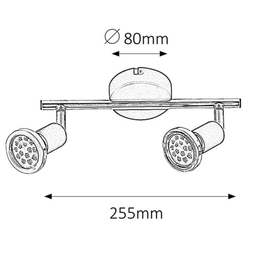 Rabalux - LED Spotlight 2xGU10/3W/230V