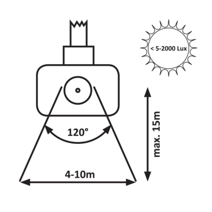 Rabalux - LED-Strahler mit Sensor LED/10W/230V 4000K IP44 schwarz