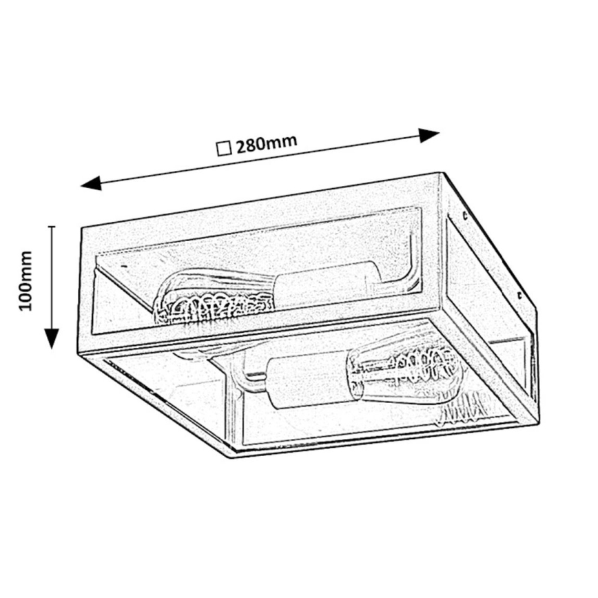 Rabalux - Outdoor-Deckenleuchte 2xE27/60W/230V IP23