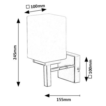 Rabalux - Badezimmer-Wandleuchte 1xE14/10W/230V IP44 Chrom