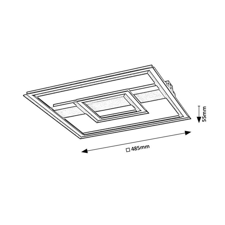 Rabalux - LED-Deckenleuchte LED/48W/230V 3000K schwarz