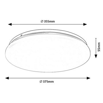 Rabalux - LED-Deckenleuchte LED/24W/230V 3000K 37 cm