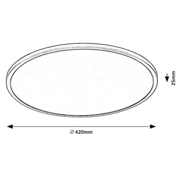 Rabalux - Dimmbare LED-Deckenleuchte LED/22W/230V 3000K 42 cm