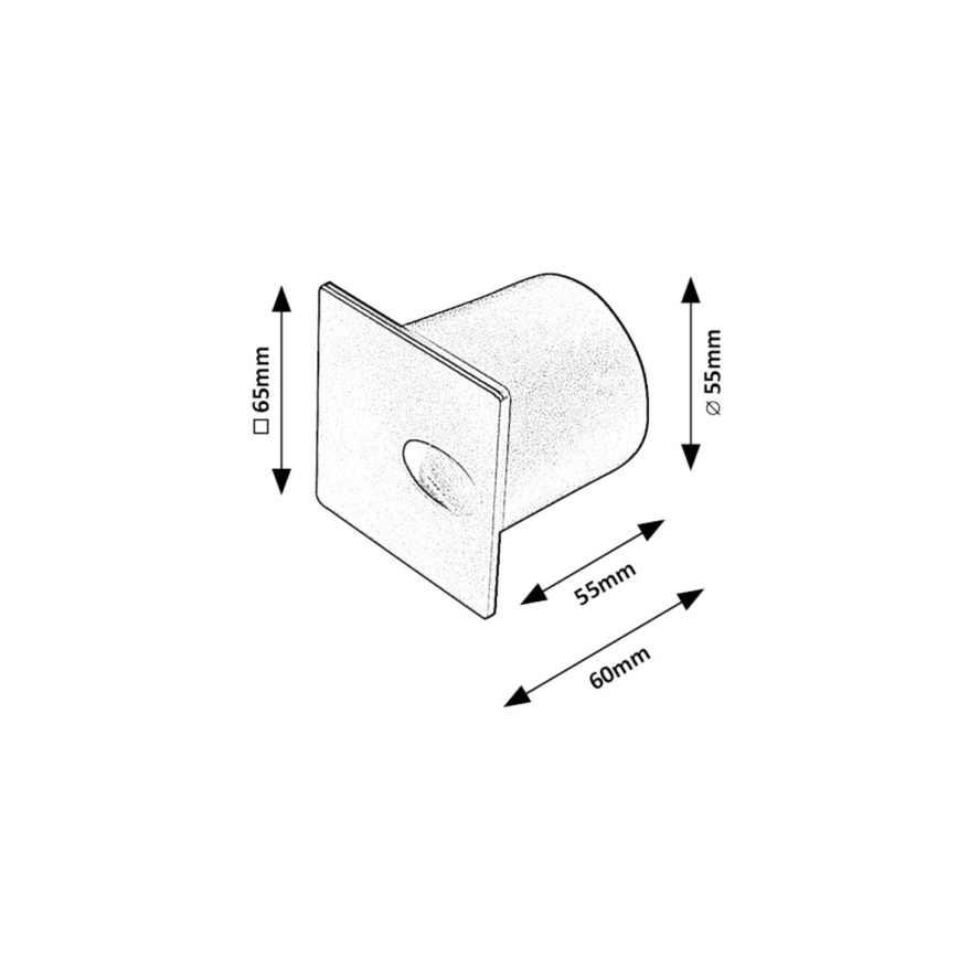 Rabalux - LED-Outdoor-Treppenbeleuchtung LED/3W/230V IP54 3000K schwarz