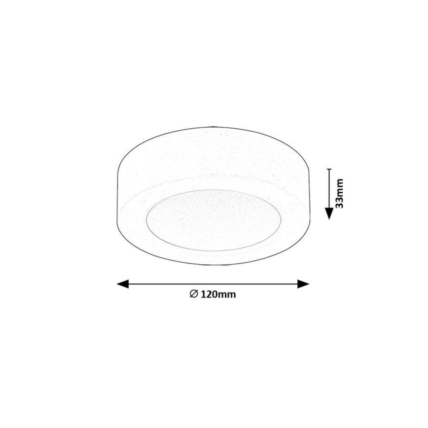 Rabalux - LED-Deckenleuchte LED/7W/230V 4000K d 12 cm schwarz