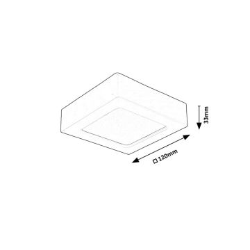 Rabalux - LED-Deckenleuchte LED/7W/230V 4000K 12x12 cm schwarz