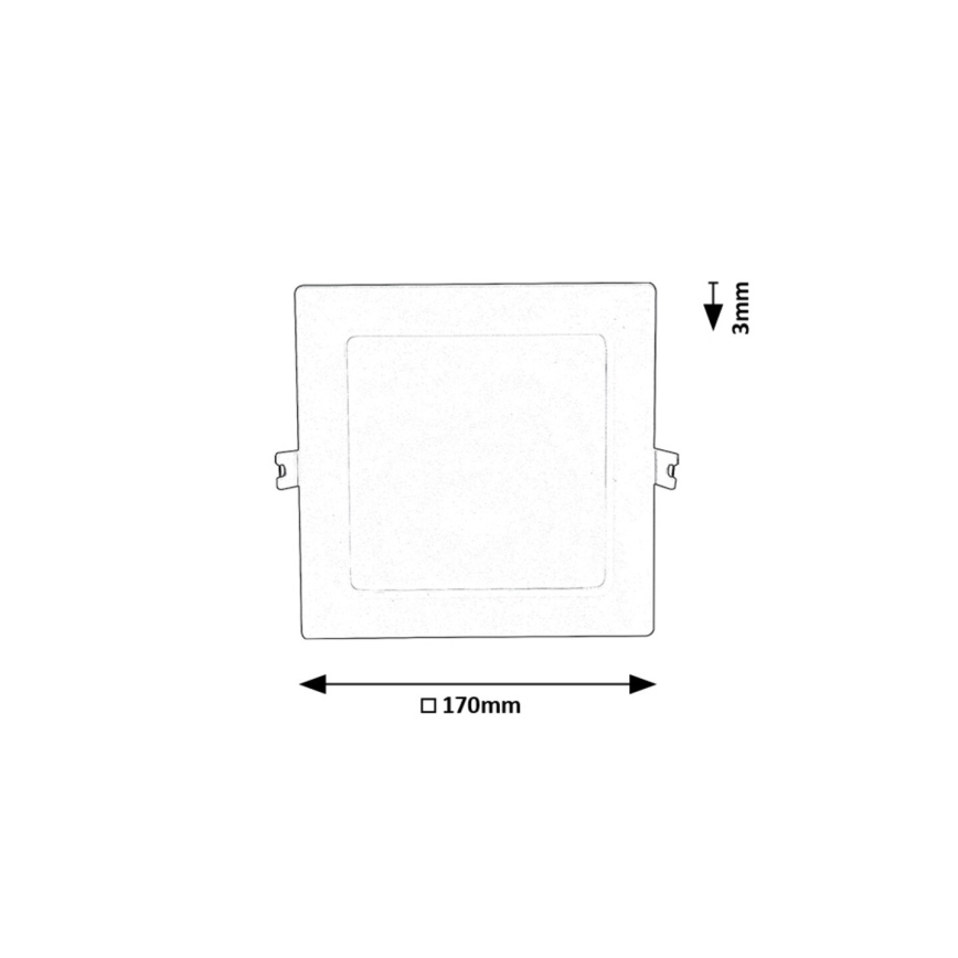 Rabalux - LED-Einbauleuchte LED/12W/230V 3000K 17x17 cm weiß