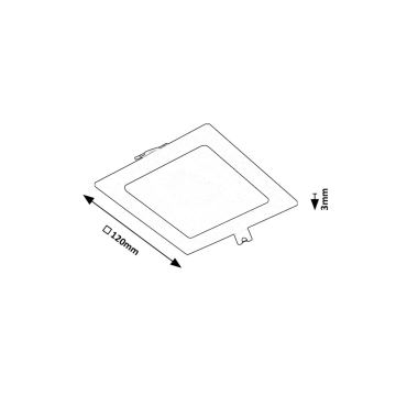 Rabalux - LED-Einbauleuchte LED/6W/230V 12x12 cm schwarz