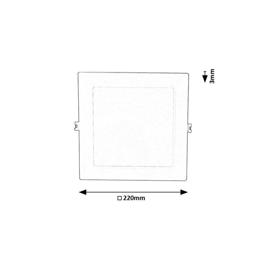 Rabalux - LED-Einbauleuchte LED/18W/230V 22x22 cm weiß