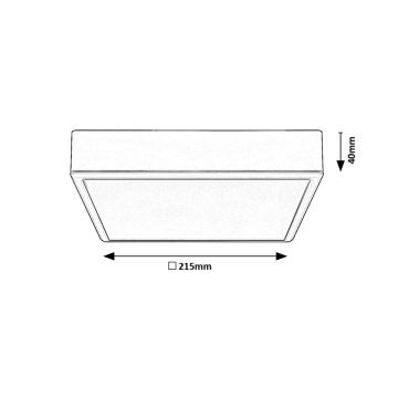 Rabalux - LED-Deckenleuchte LED/22W/230V 3000/4000/6000K 21x21 cm weiß