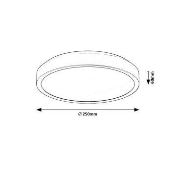 Rabalux - LED-Deckenleuchte für Badezimmer LED/18W/230V IP44 4000K d 25 cm weiß