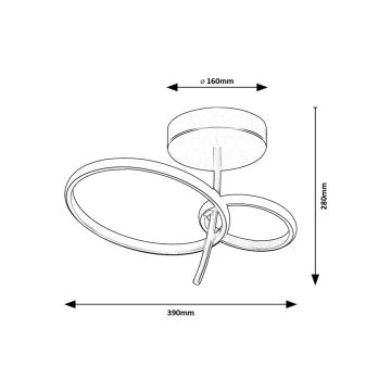 Rabalux - LED-Deckenleuchte an Stange LED/24W/230V