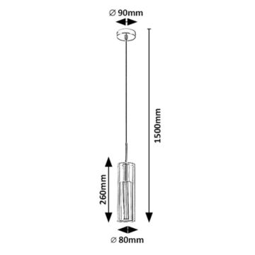 Rabalux - Hängeleuchte an Schnur 1xGU10/50W/230V klar/Chrom