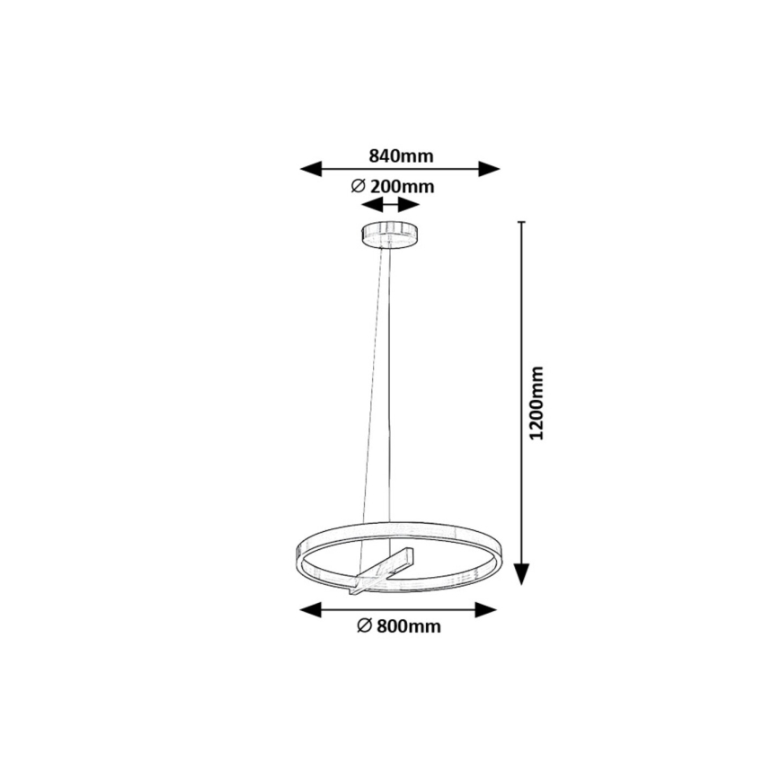 Rabalux - LED-Hängeleuchte LED/40W/230V glänzendes Chrom