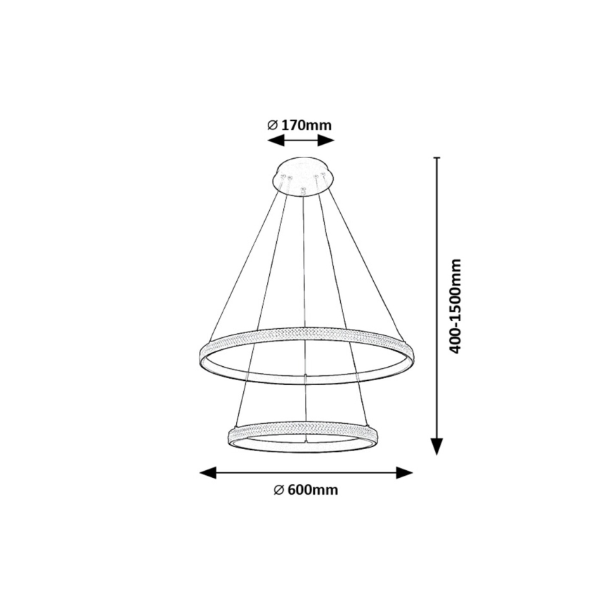 Rabalux - LED-Hängeleuchte an Schnur LED/60W/230V 3000K