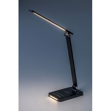 Rabalux 74213 - Dimmbare flexible LED-Tischleuchte mit kabelloser Aufladung QI und USB LED/5W/5V 3000-6500K