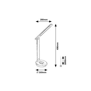 Rabalux - Dimmbare LED-RGB-Tischleuchte mit Touch-Steuerung LED/6W/230V 3000/4000/5000K schwarz