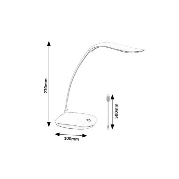 Rabalux - Dimmbare flexible LED-Tischleuchte LED/2W/5V weiß