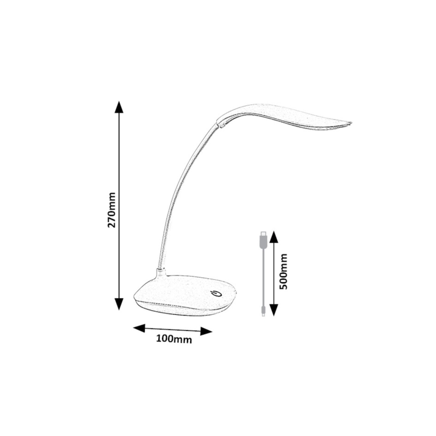 Rabalux - Dimmbare flexible LED-Tischleuchte LED/2W/5V weiß